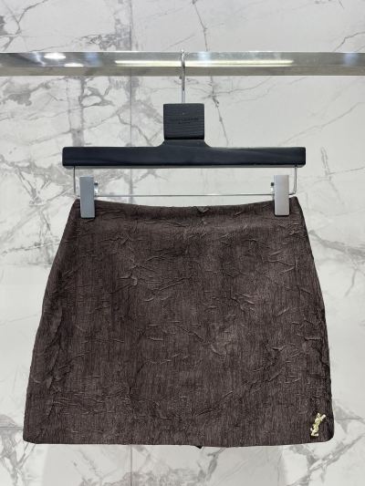 Юбка мини Saint Laurent складчатая