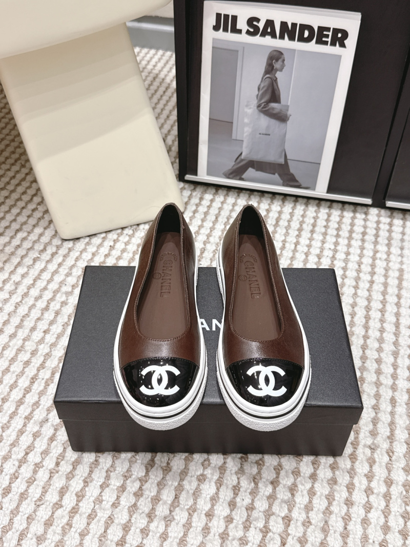 Женские балетки Chanel из натуральной кожи