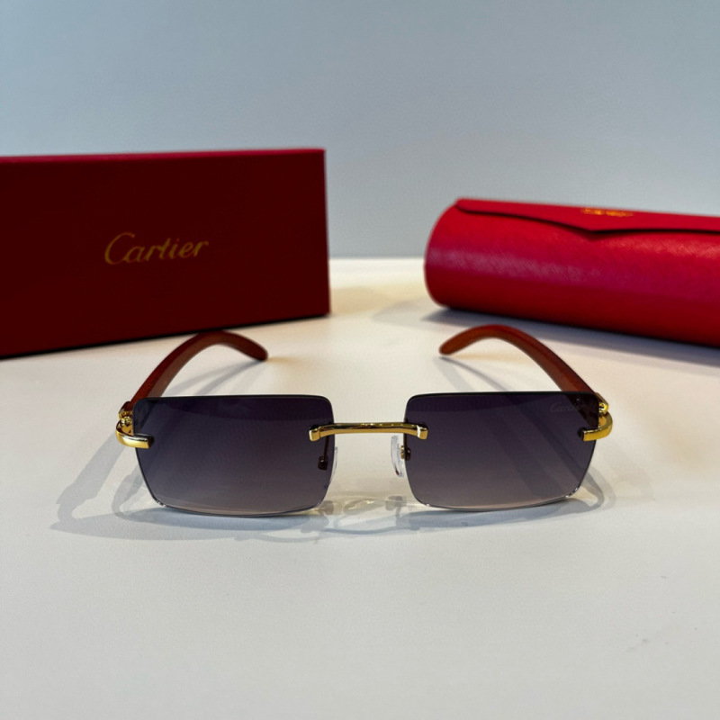 Солнцезащитные очки без оправы Cartier