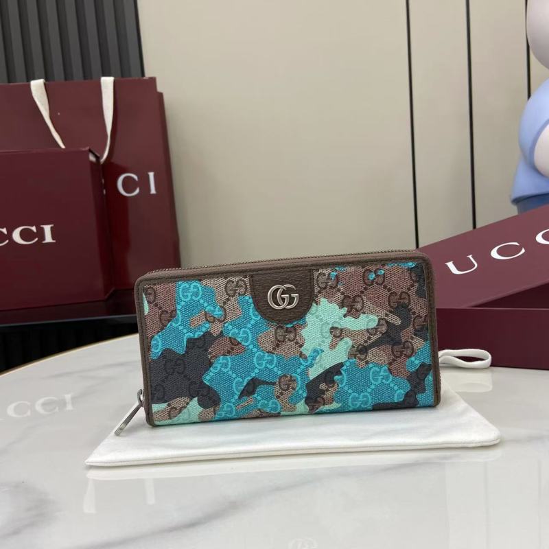 Портмоне Gucci с принтом и молнией