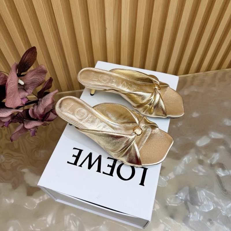 Женские мюли на каблуке с узлом Loewe