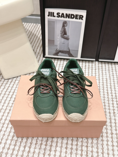 Женские летние эспадрильи с плетеной подошвой, Miumiu