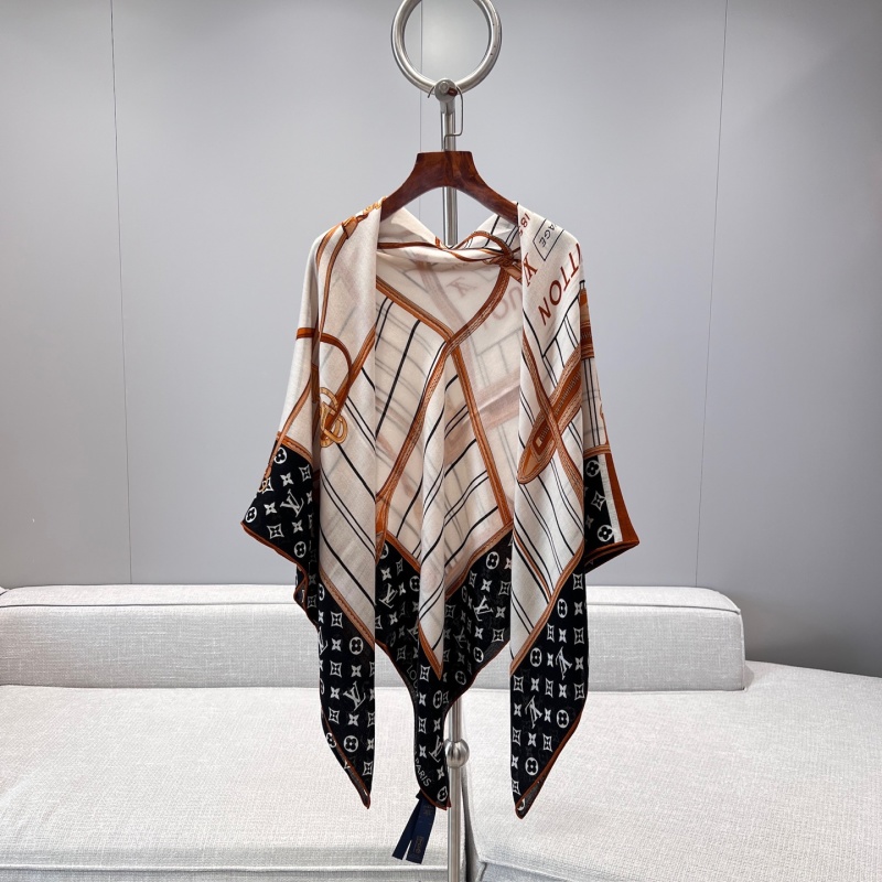Шарф Louis Vuitton черный 134x134
