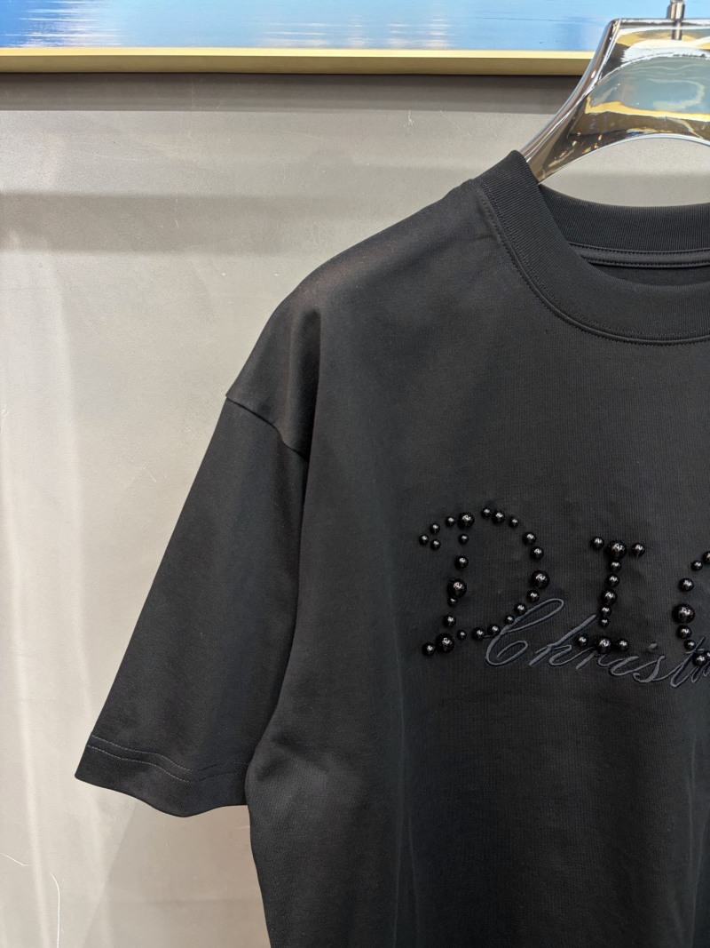 Футболка мужская Dior черная с логотипом