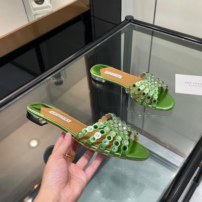 Босоножки Aquazzura женские зеленые