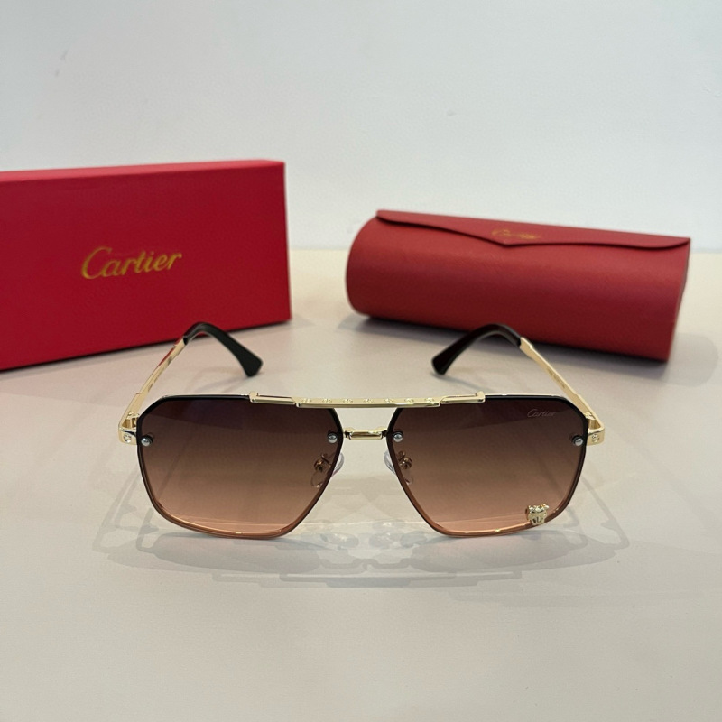 Солнцезащитные очки Cartier золотистые