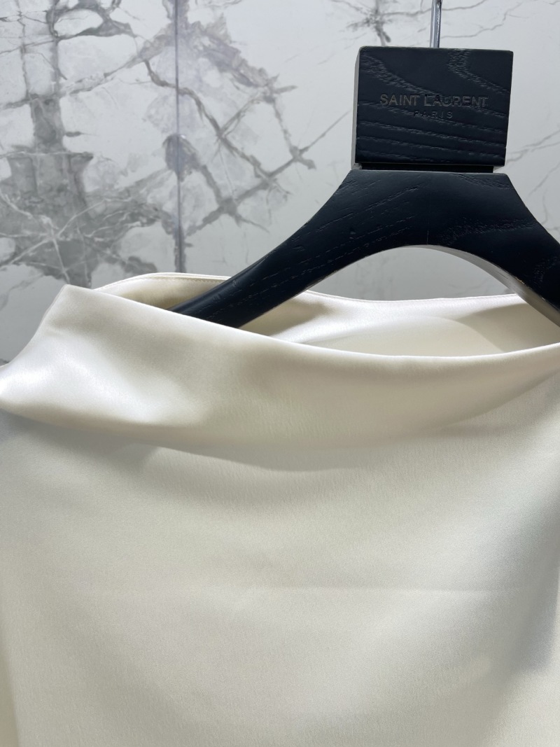 Блузка из ацетата Saint Laurent с асимметричным кроем