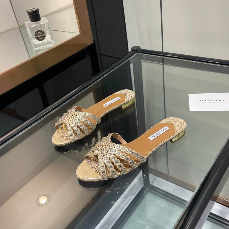 Босоножки женские AQUAZZURA со стразами