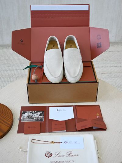 Мокасины Loro Piana белые