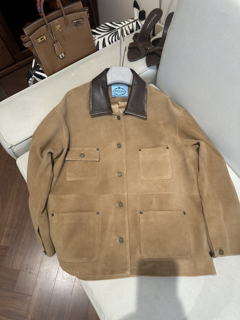 Мужская куртка из замши Prada
