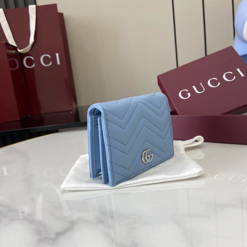 Портмоне Gucci светло-голубое с логотипом
