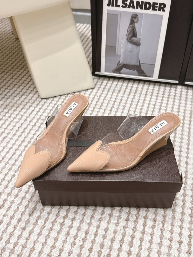 Женские мюли Alaia с прозрачной вставкой Alaïa