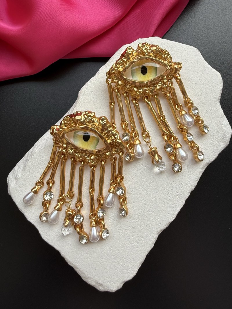 Серьги в виде глаз с подвесками Schiaparelli