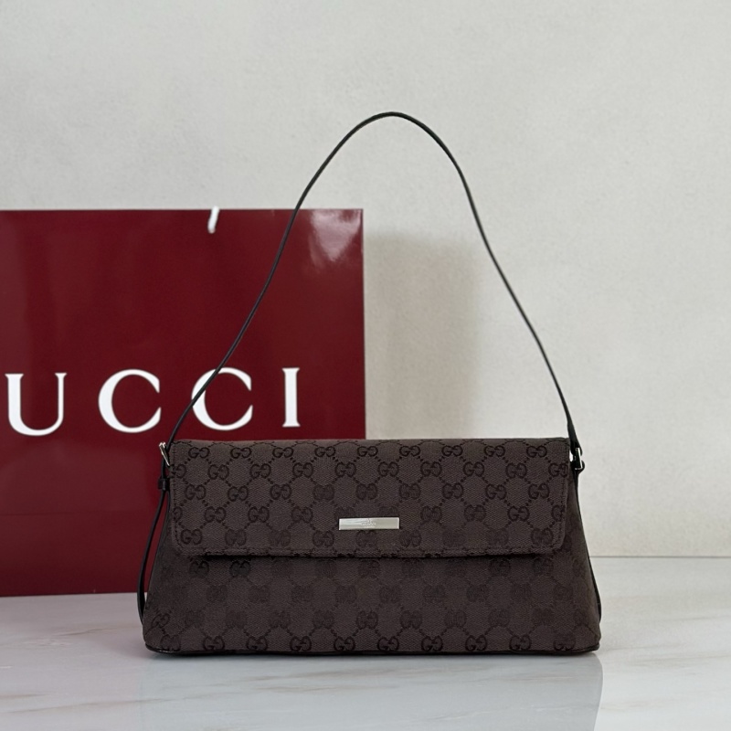 Сумка женская с длинным ремешком коричневого цвета Gucci