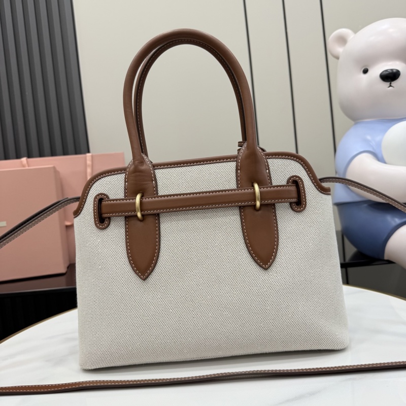 Сумка Miu Miu из канвы с кожаными вставками