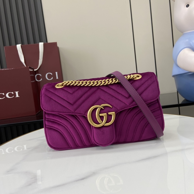 Сумка Gucci фиолетовая с цепью