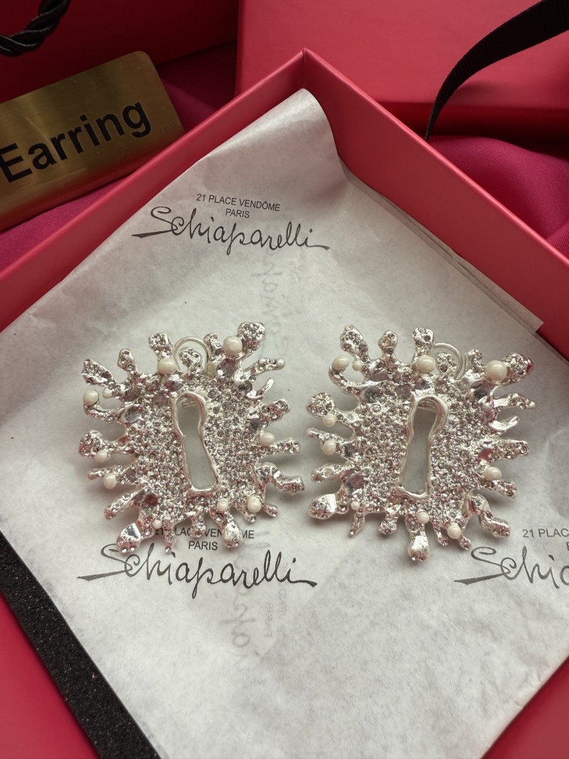Серьги с кристаллами и жемчугом Schiaparelli