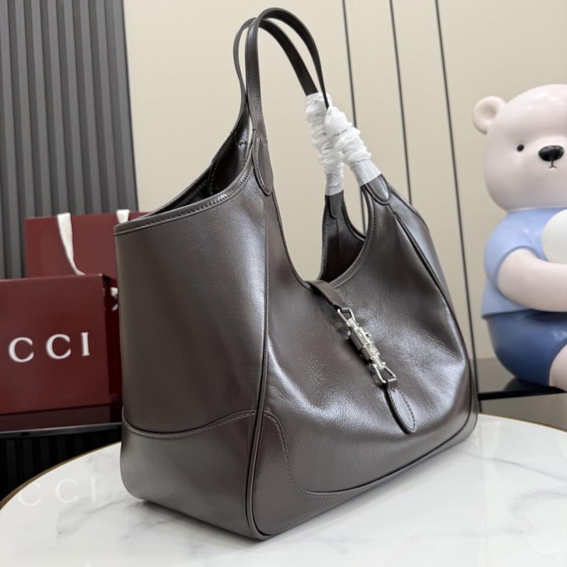 Сумка-тоут Gucci коричневая кожа