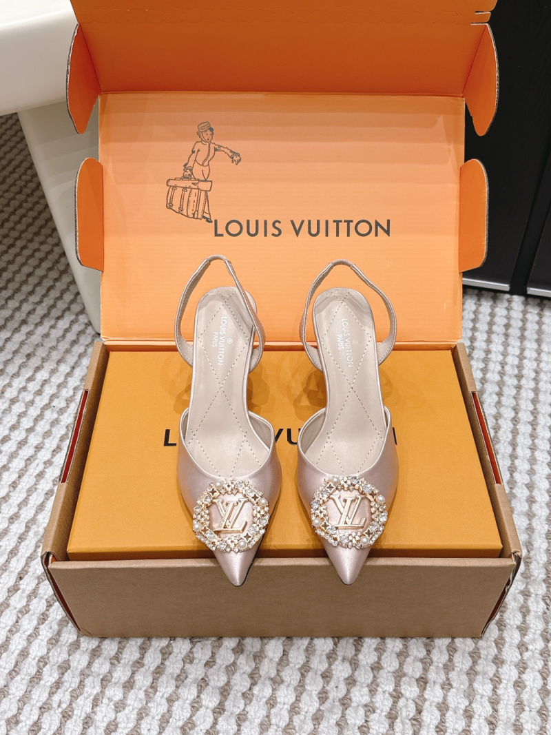 Женские мюли на каблуке с отделкой из кристаллов Louis Vuitton