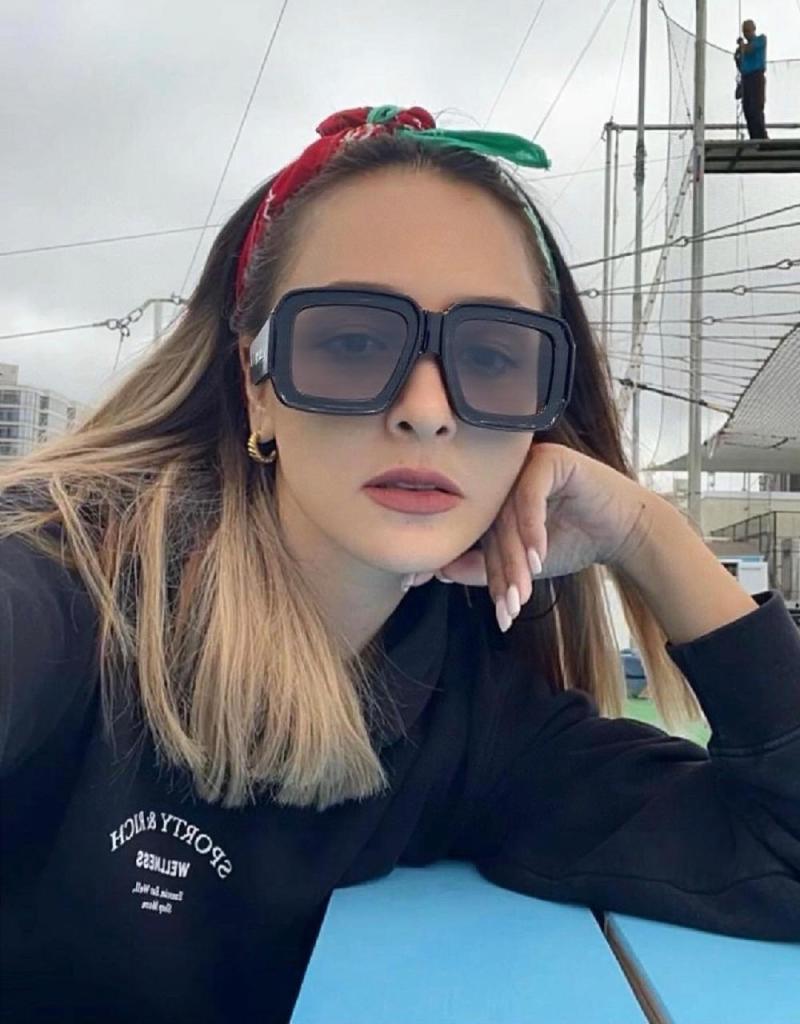Loewe P100 женские солнцезащитные очки с крупной оправой и цветными линзами