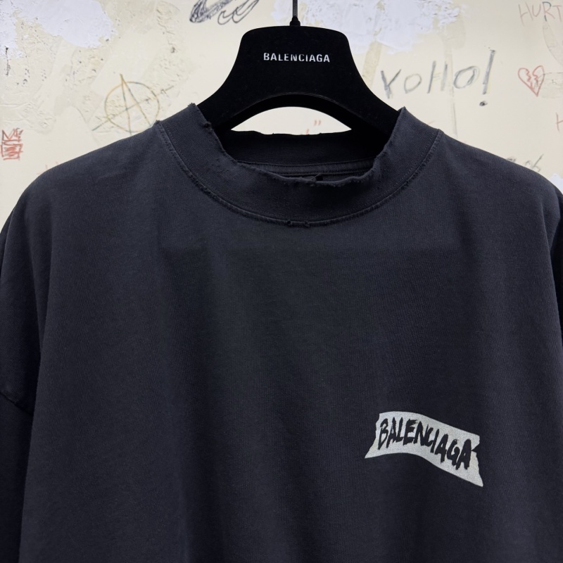 Футболка черная Balenciaga оверсайз