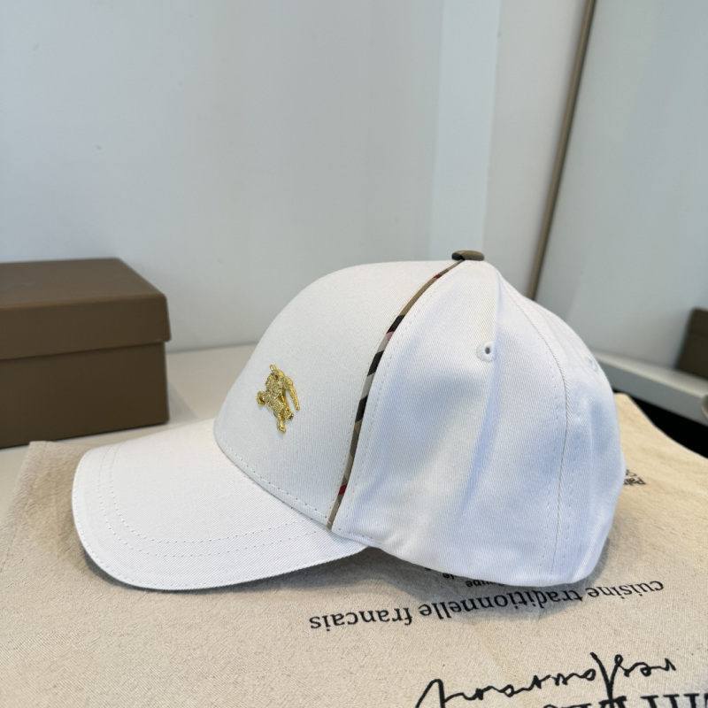 Белая бейсболка с логотипом Burberry