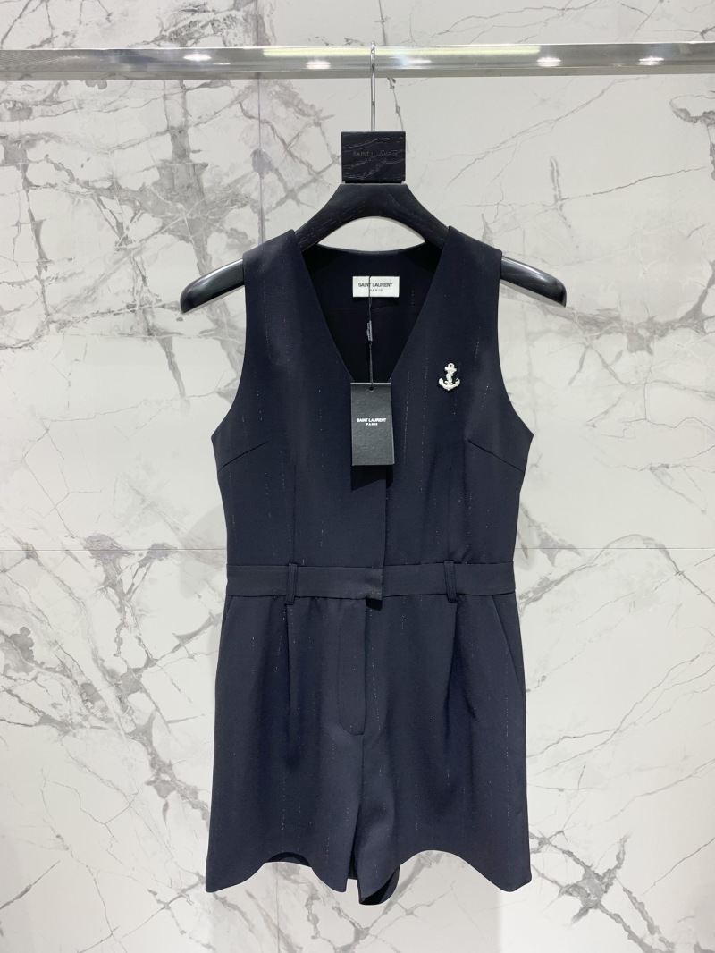 Женский комбинезон в морском стиле, чёрный Saint Laurent