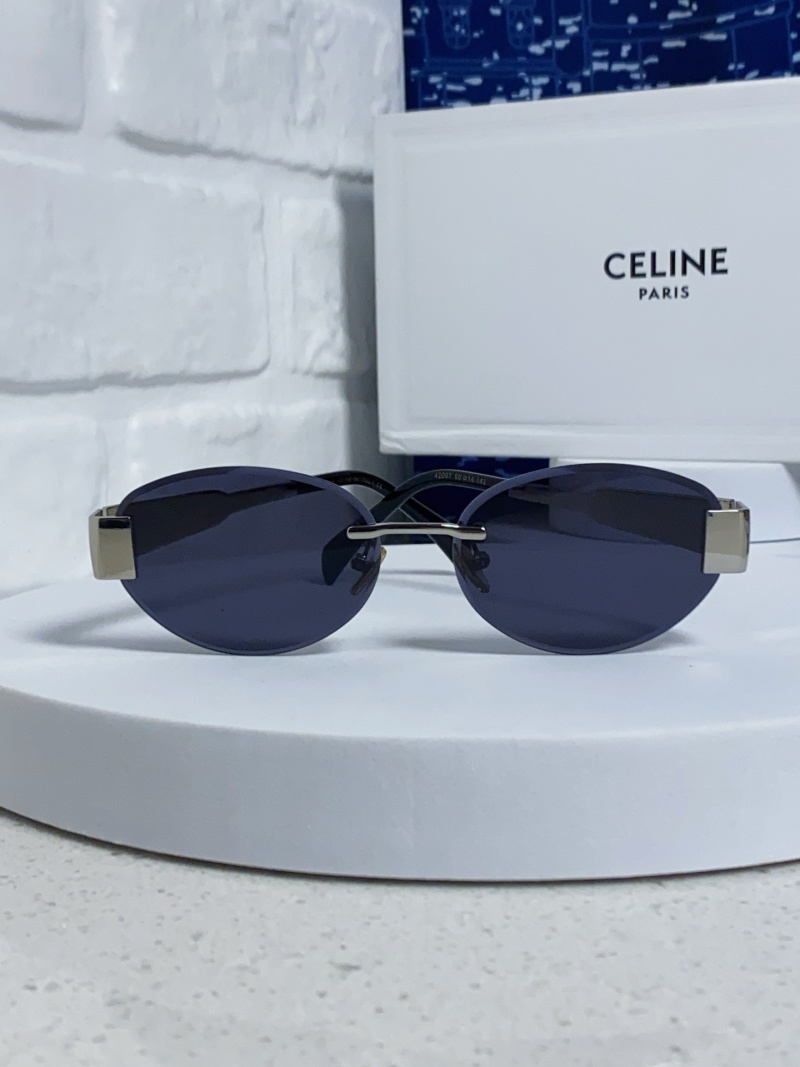 Женские солнцезащитные очки с металлической оправой Celine