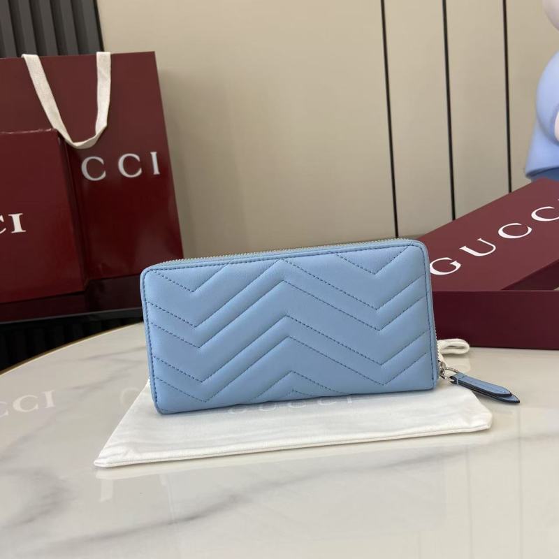 Портмоне Gucci голубое с логотипом