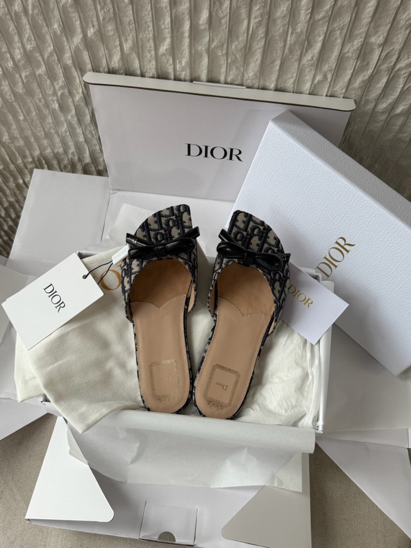 Женские сабо с принтом и бантом Dior