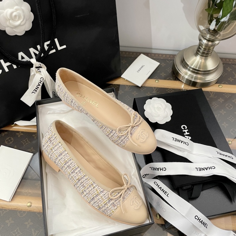 Балетки женские классические с бантом Chanel