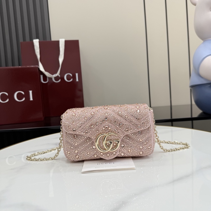 Сумка Gucci с кристаллами и цепочкой