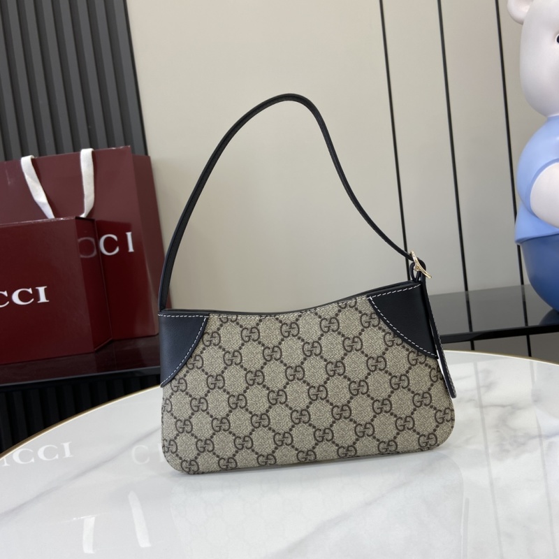 Сумка Gucci с монограммой и кожаной отделкой