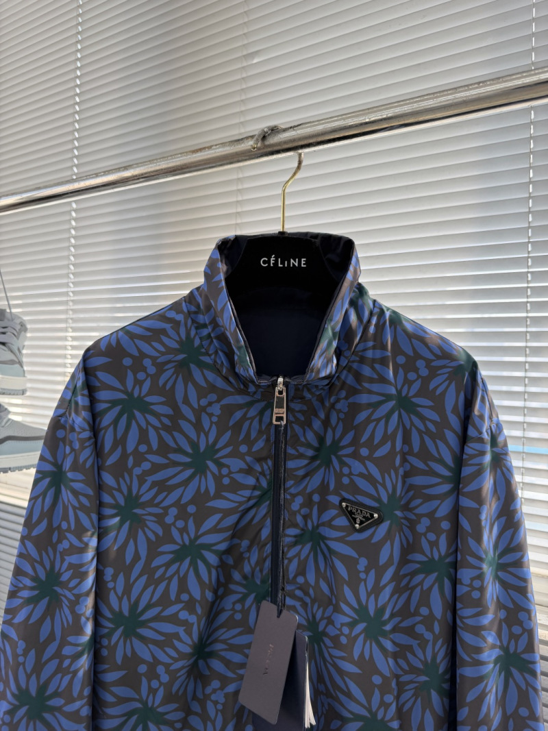 Легкая куртка мужская Prada с цветочным принтом