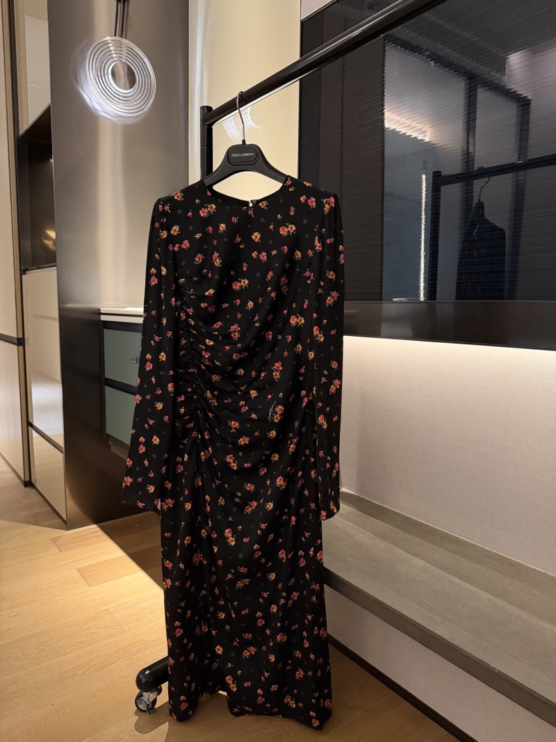 Повседневное платье с мелким цветочным принтом Dolce & Gabbana