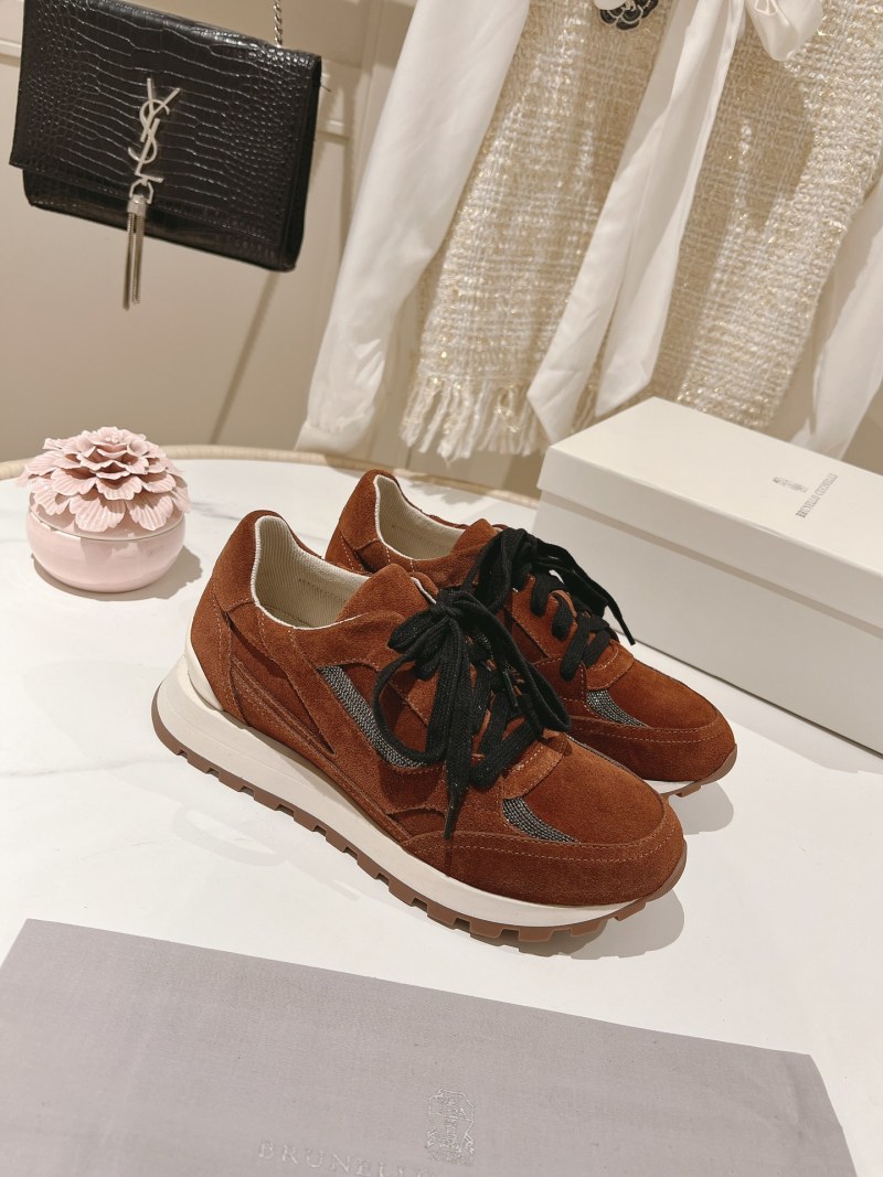 Женские кроссовки Brunello Cucinelli замшевые