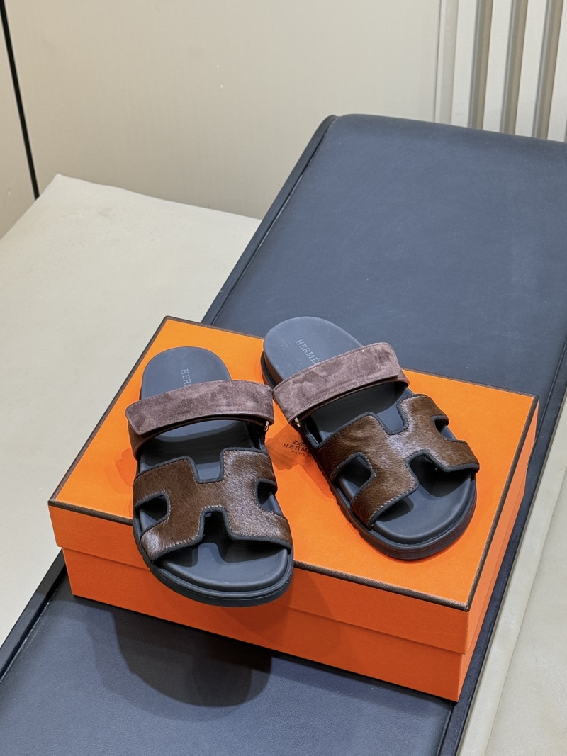 Шлёпанцы Hermes из натуральной кожи Hermès
