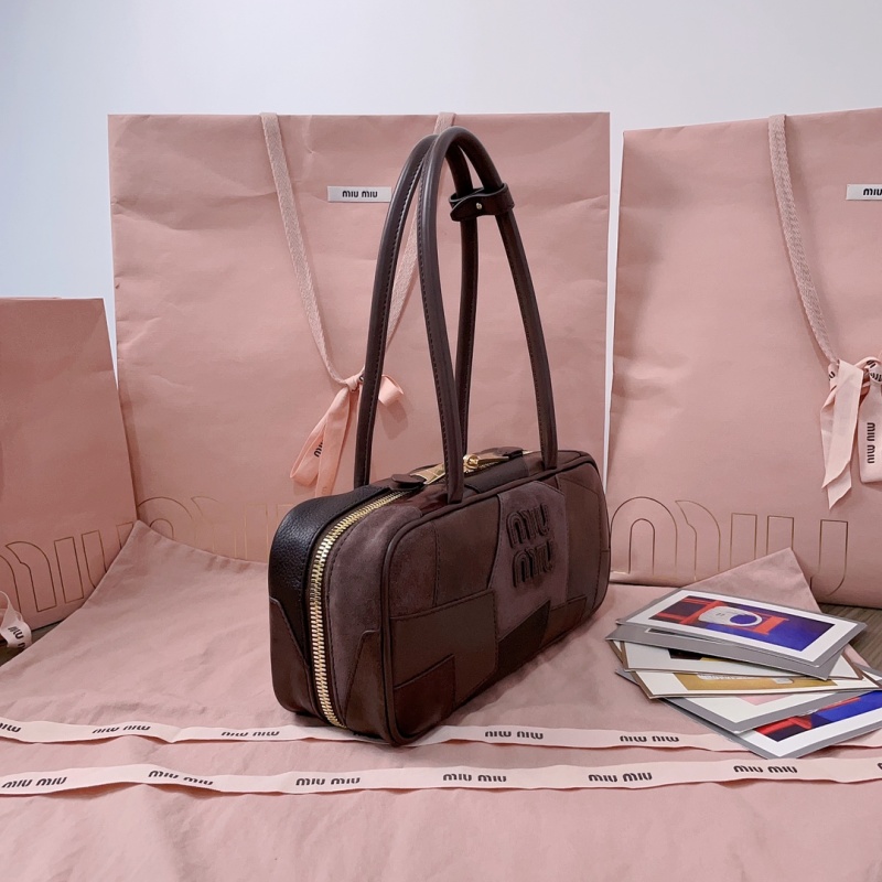 Сумка Miu Miu, коричневая кожаная