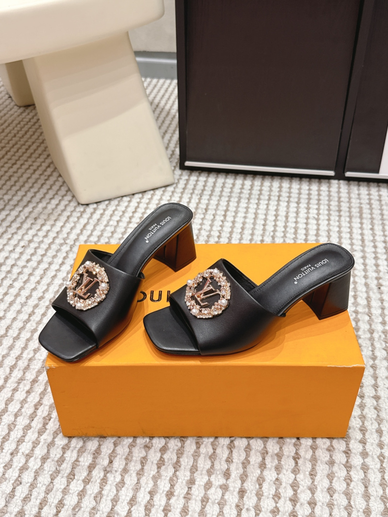 Женские черные сабо с отделкой LV Louis Vuitton