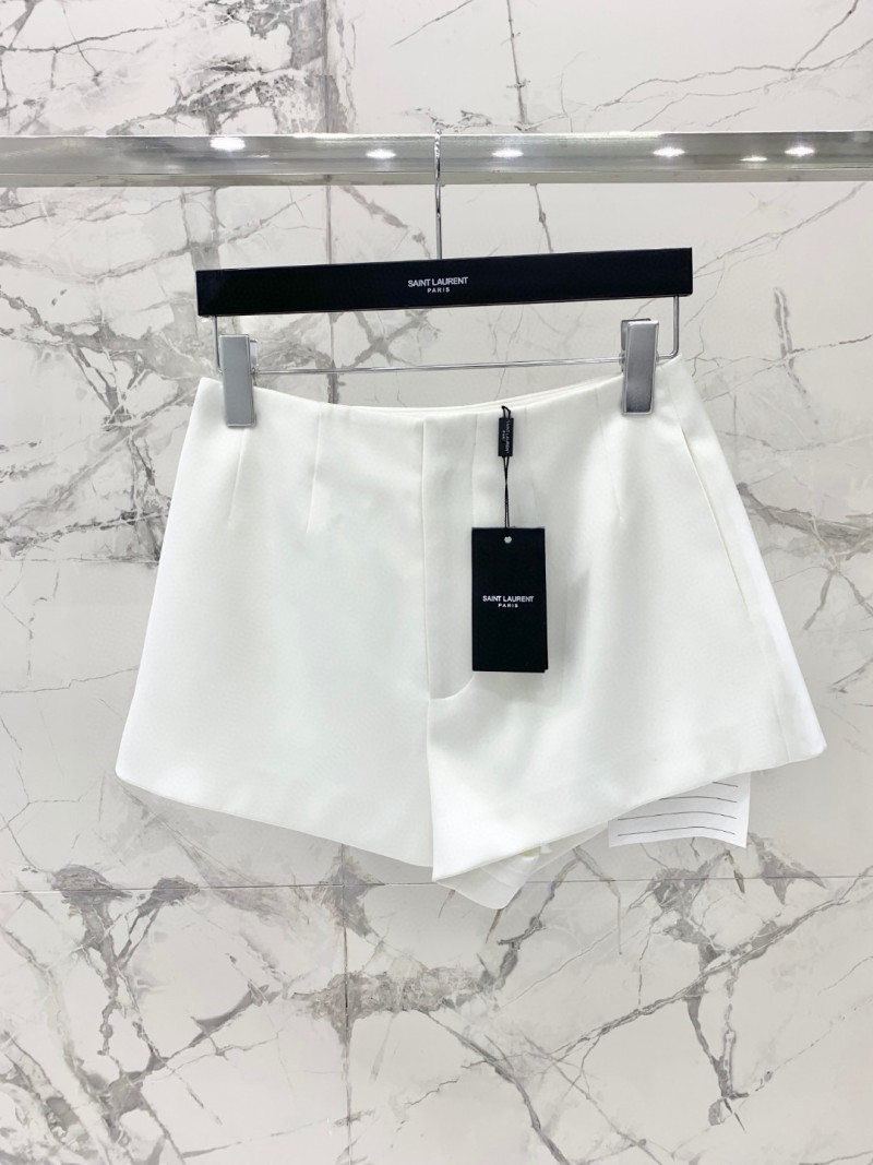 Женские белые шорты Saint Laurent
