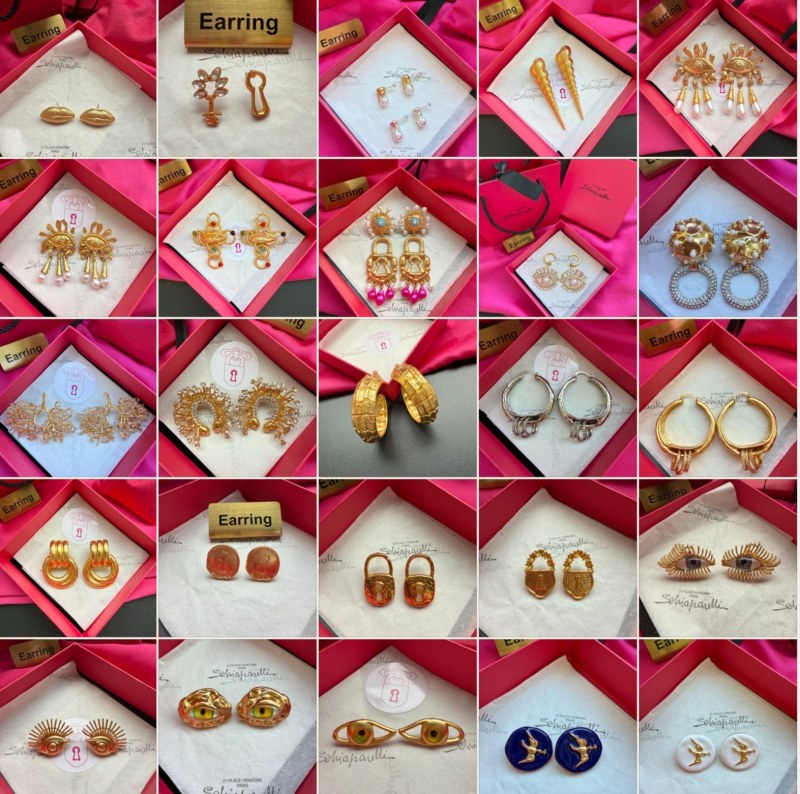 Серьги в виде глаз Schiaparelli