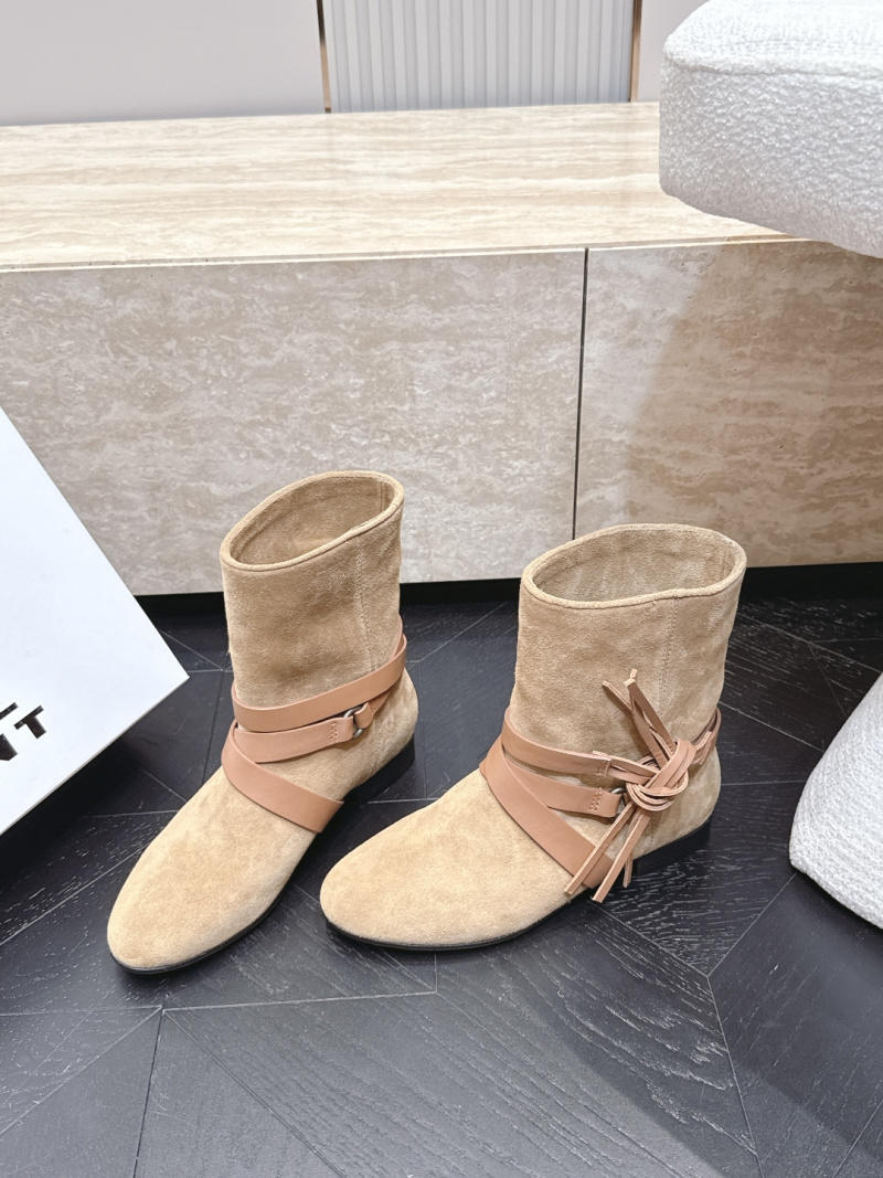 Женские ботильоны Isabel Marant бежевого цвета