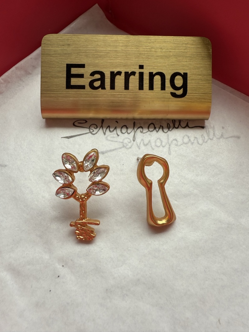 Серьги в форме цветка с кристаллами Schiaparelli