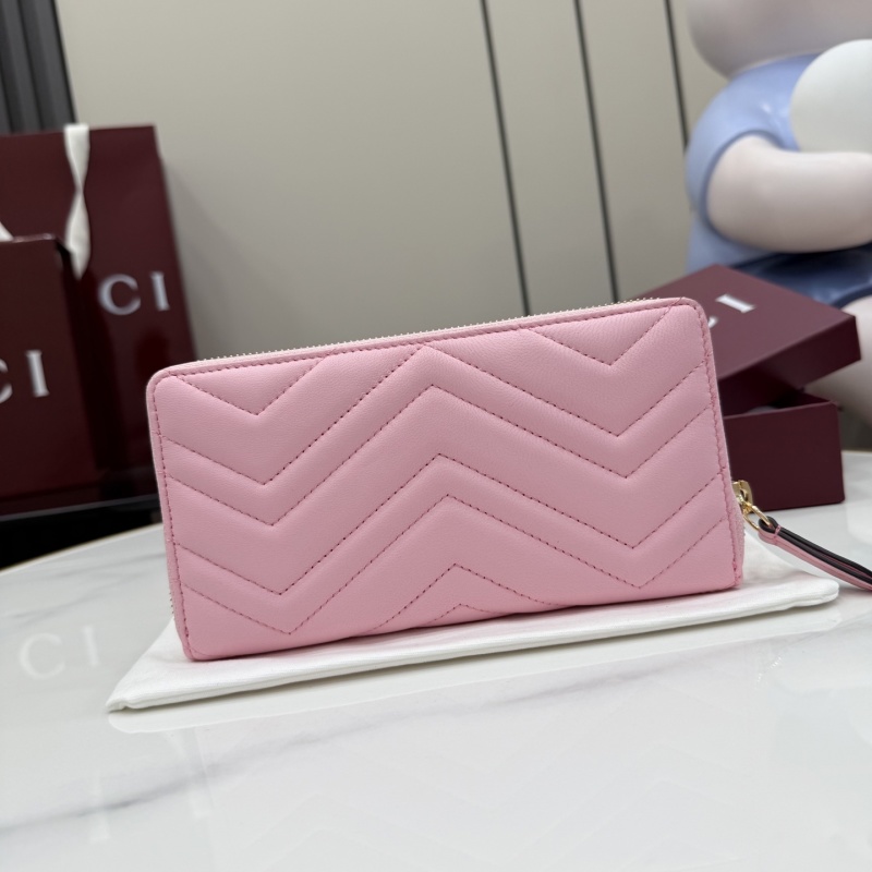 Портмоне Gucci розовое с логотипом GG