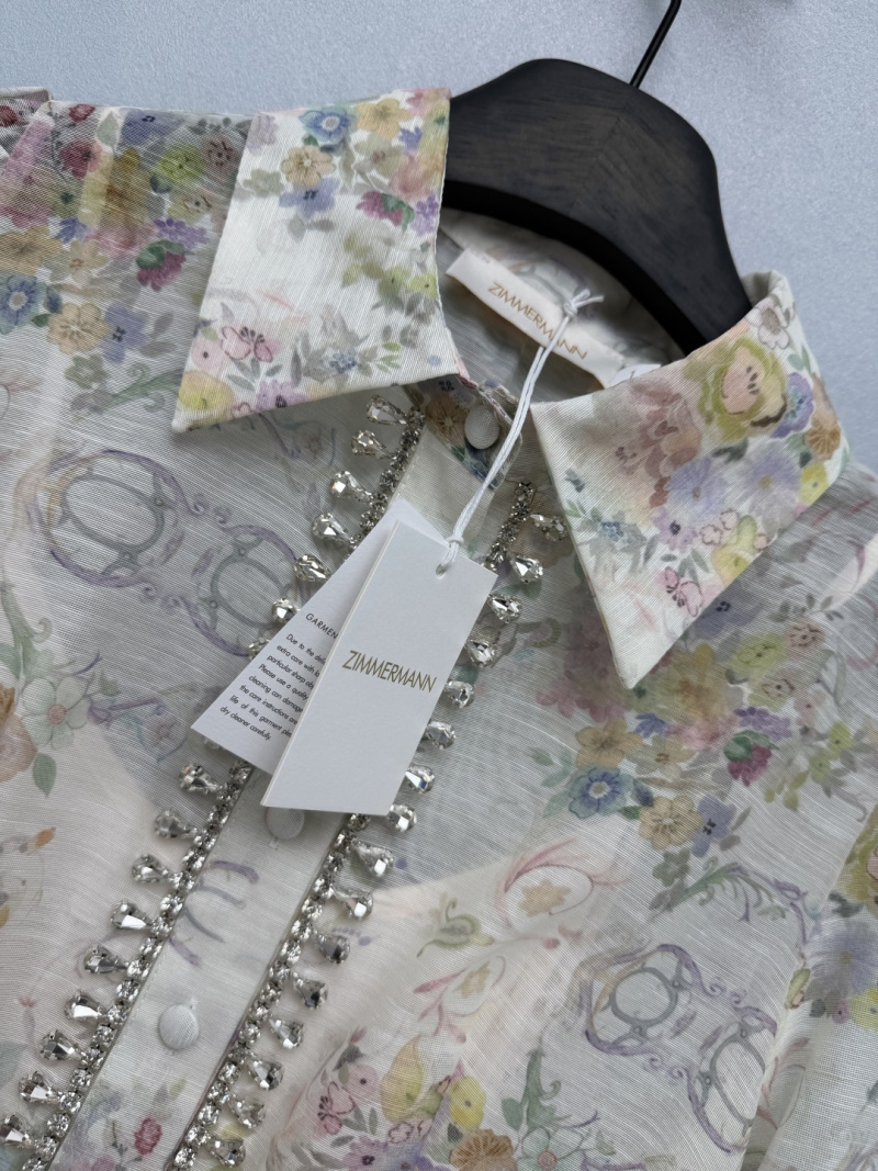 Повседневное платье с принтом и поясом Zimmermann