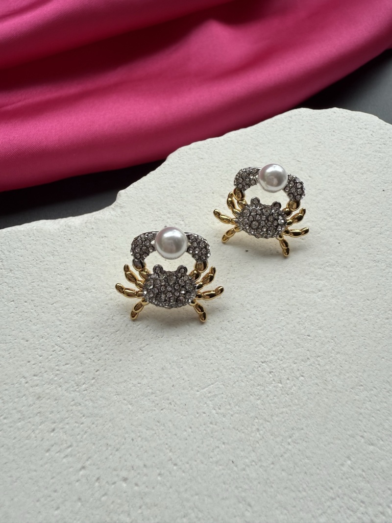 Серьги в виде крабов с жемчугом Schiaparelli