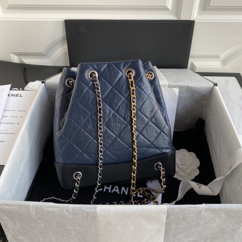 Рюкзак Chanel Gabrielle с цепочкой, синий
