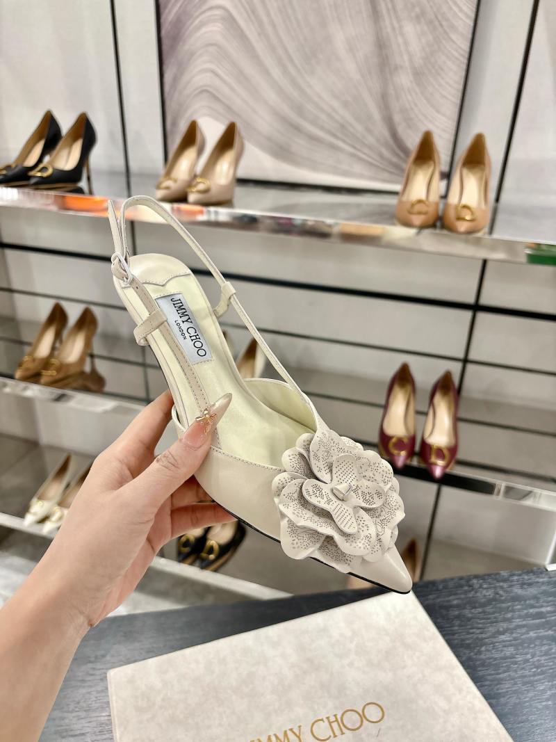 Женские туфли с цветком на мыске Jimmy Choo