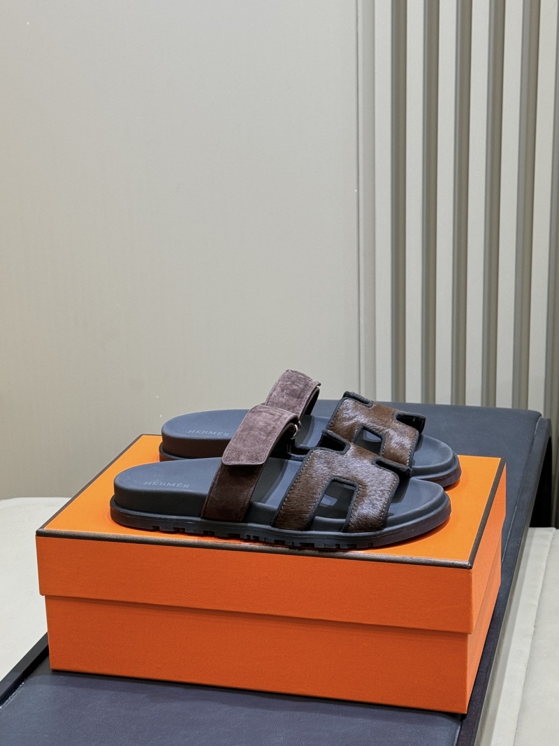 Шлёпанцы Hermes из натуральной кожи Hermès