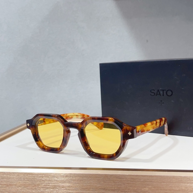 Солнцезащитные очки SATO с жёлтыми линзами Без бренда